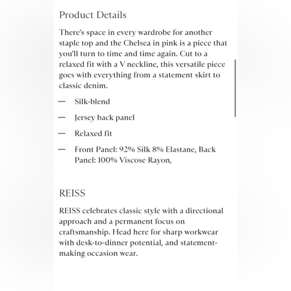 REISS Chelsea Trim Detail Silk Sleeveless Blouse in Pink - Picture 8 of 8